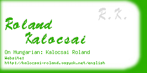 roland kalocsai business card